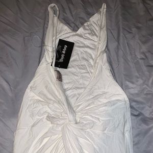 PoshShopLA White BodyCon Low Back Dress